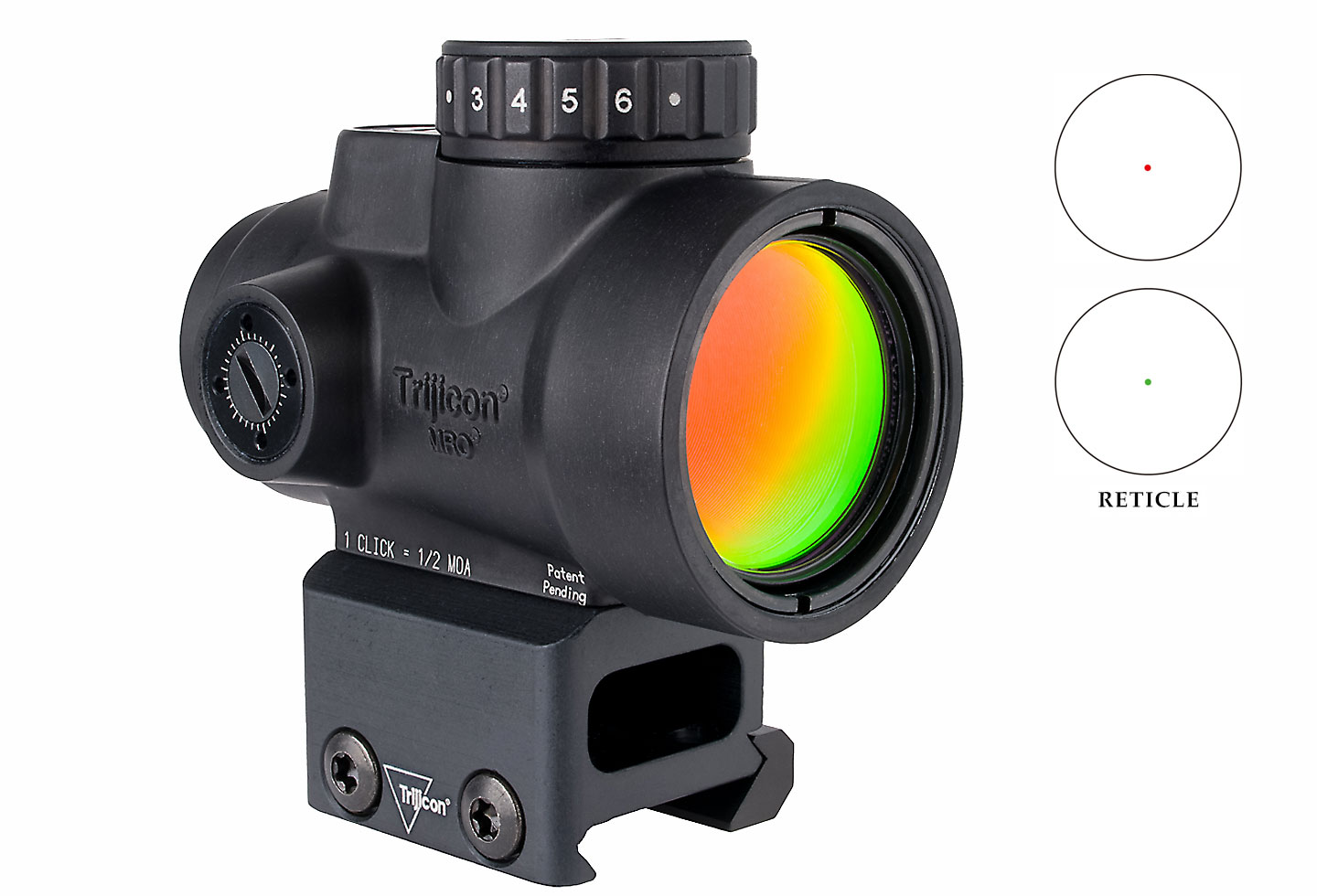 MRO SD 1×25 Dot Sight Full Co-Witness Mount